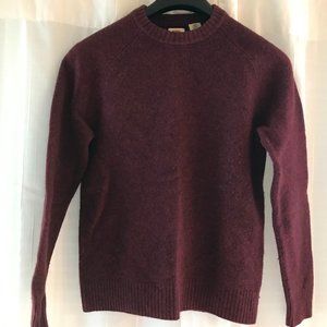 Levis 100% wool burgundy sweater